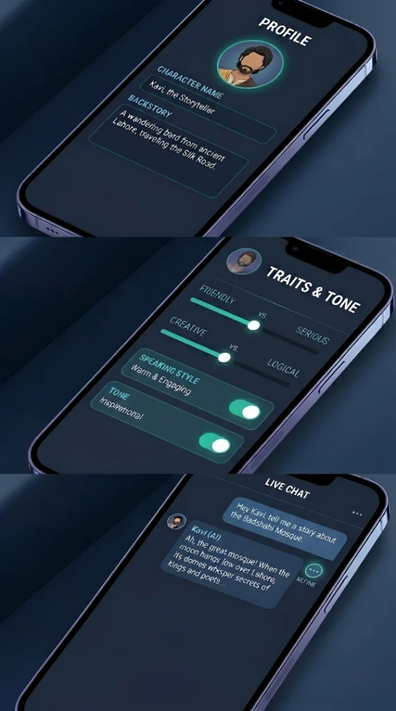 Character AI Chatbot Guide – Features, Uses & Free Access 1 Infographics of How to Create an AI Character Chat