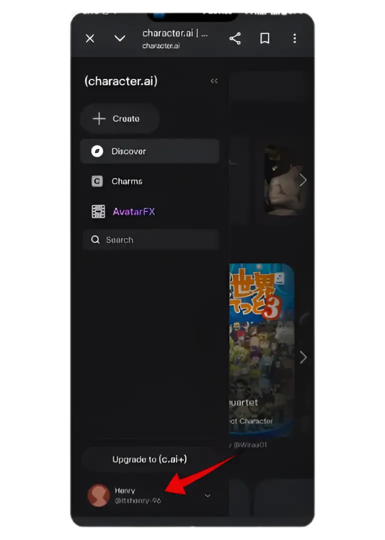 How to Delete Character AI Account (Desktop & Mobile) 1 Remove Character AI account Screenshot 1 1